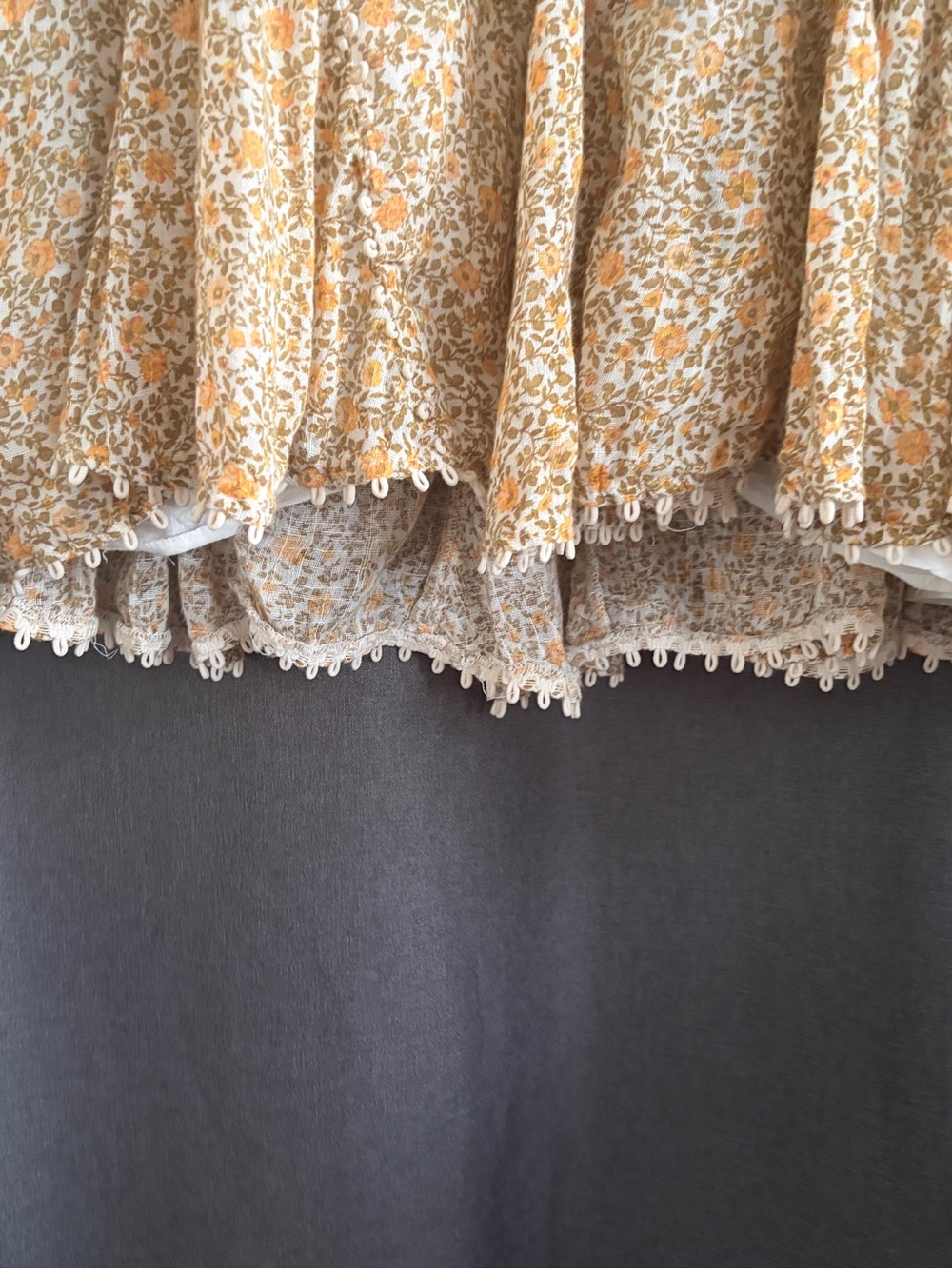 Free People Bali Coral floral print mini dress in a boho style - Picture 6 of 10